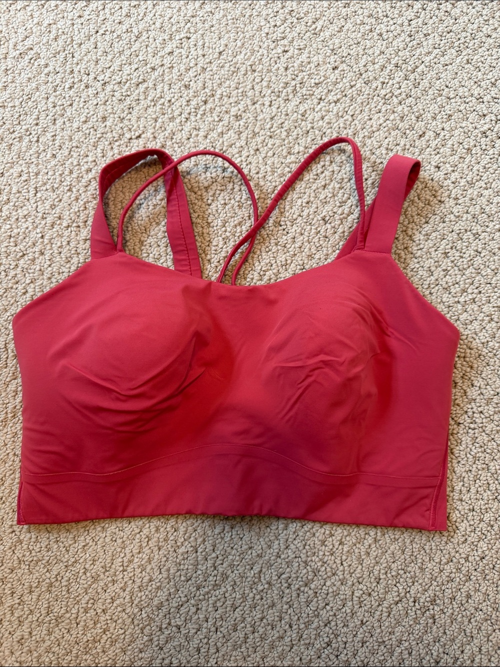 lululemon athletica Red Strappy Seamless Sports Bra